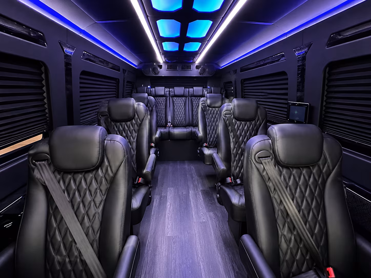 virginia beach 10 passenger sprinter van inside