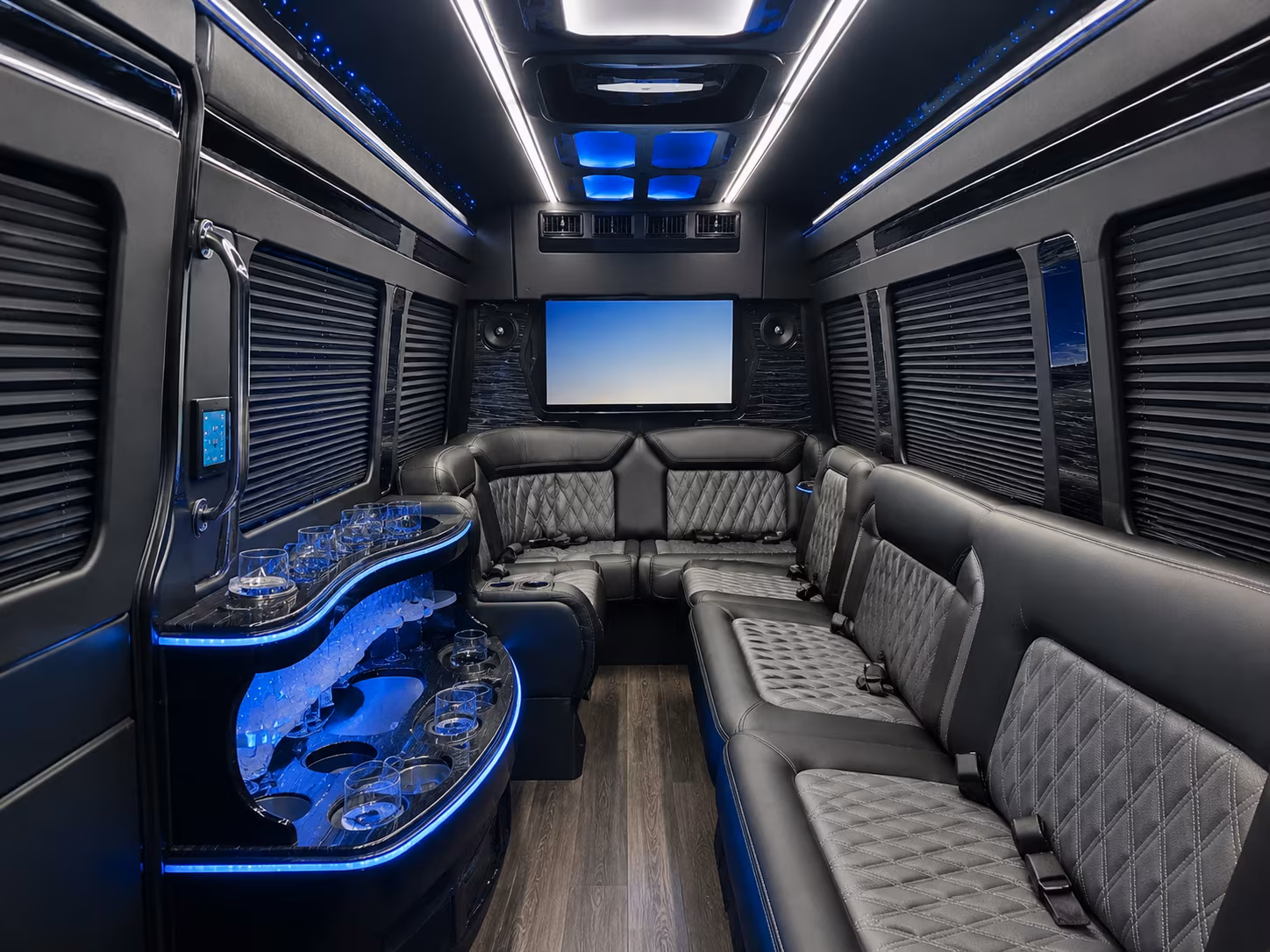 virginia beach sprinter limousine interior